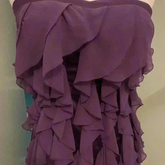 XOXO strapless ruffle satin top size small - Picture 8 of 8